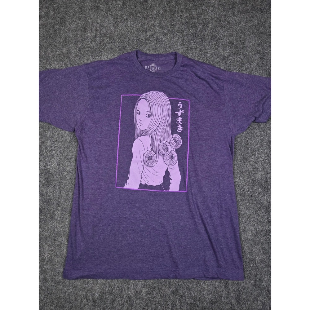 Ripple Junction Uzumaki T Shirt Mens XL Purple Junji Ito Anime Horror Manga Tee